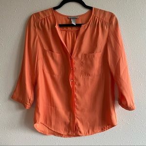 H&M orange blouse